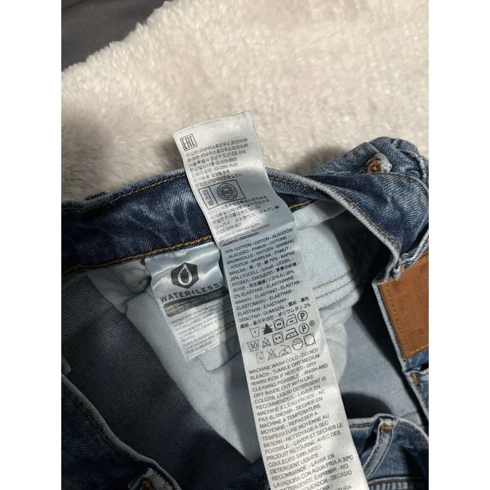 Levi's 512 Premium Slim Tapered Blue Mens Jeans Size 38x32‎ Pants Stretch